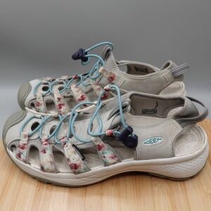 KEEN Sandals Womens 9 Newport H2 Water Blue Floral Quick Dry Sport Flaws